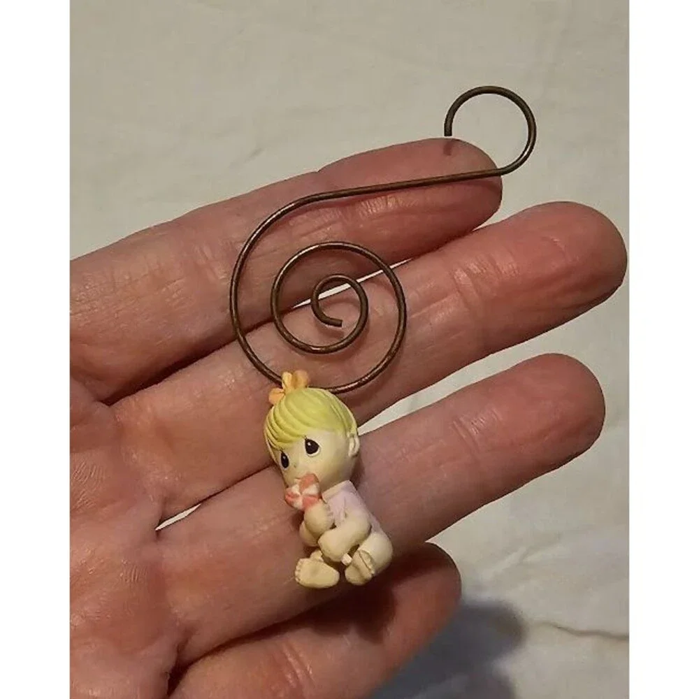Vintage 1999 Precious Moments Miniature Ornament, Girl with Candy PMI